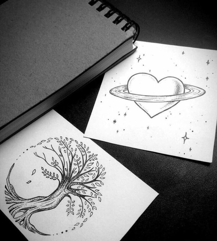 маленькие рисунки для срисовки карандашом для скетчбука