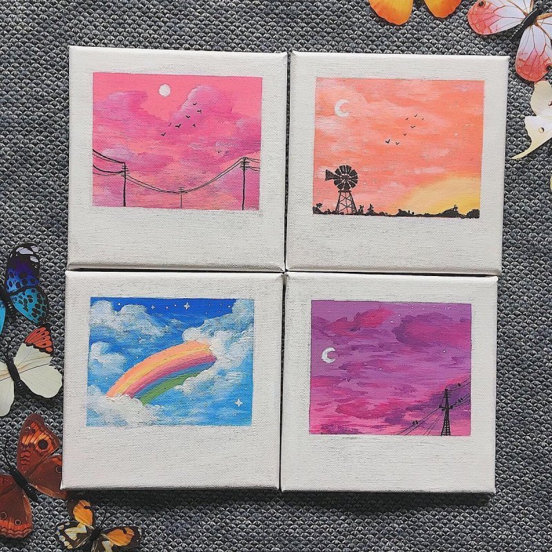 идеи для рисунков красками легко