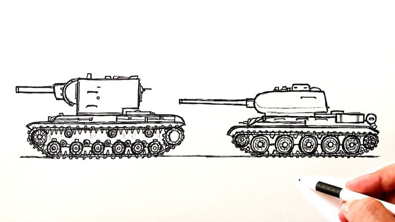 Рисунок танка кв 2
