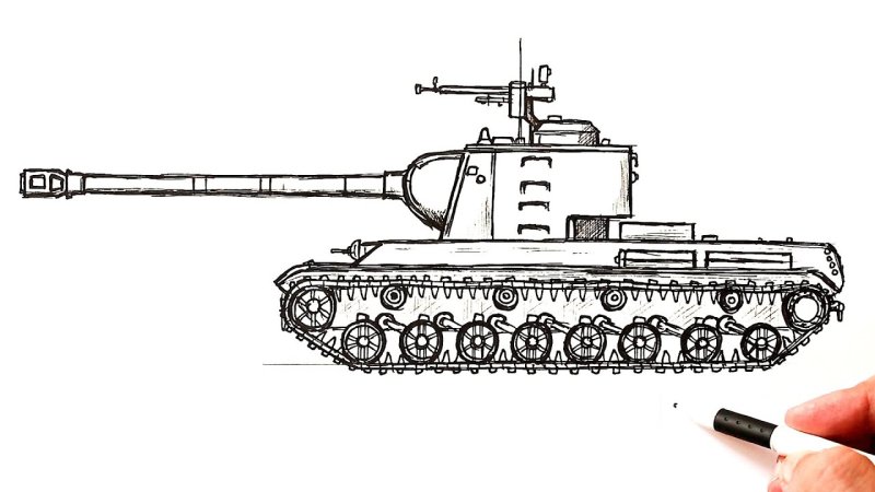 Нарисовать танк кв 6