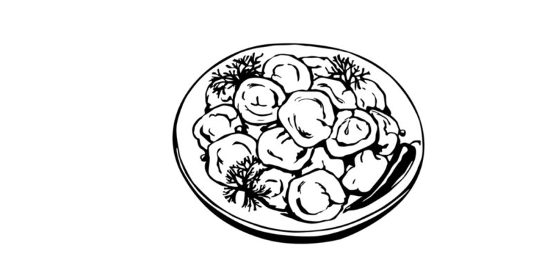 Пельмени раскраска