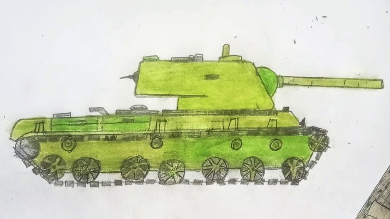 Танк кв 6 рисовать