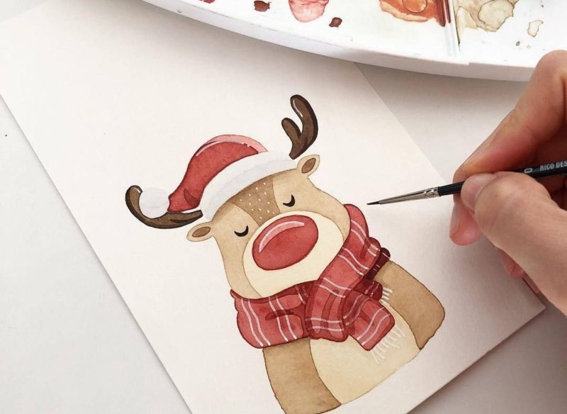 новогодние рисунки из пинтерест