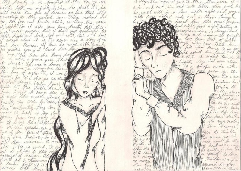 рисунок ромео и джульетта