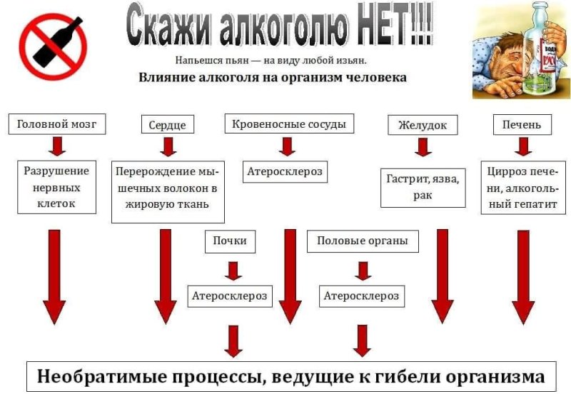 Памятка о вреде алкоголя