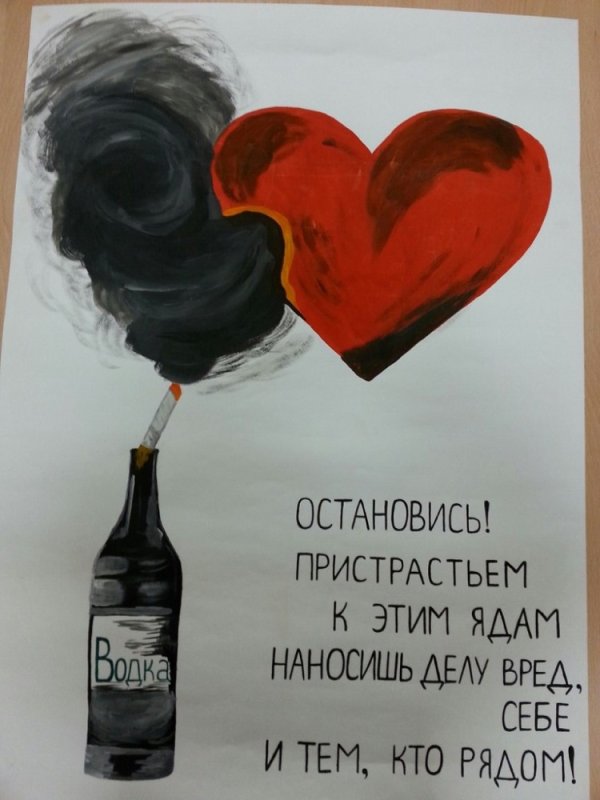 Плакат против алкоголя