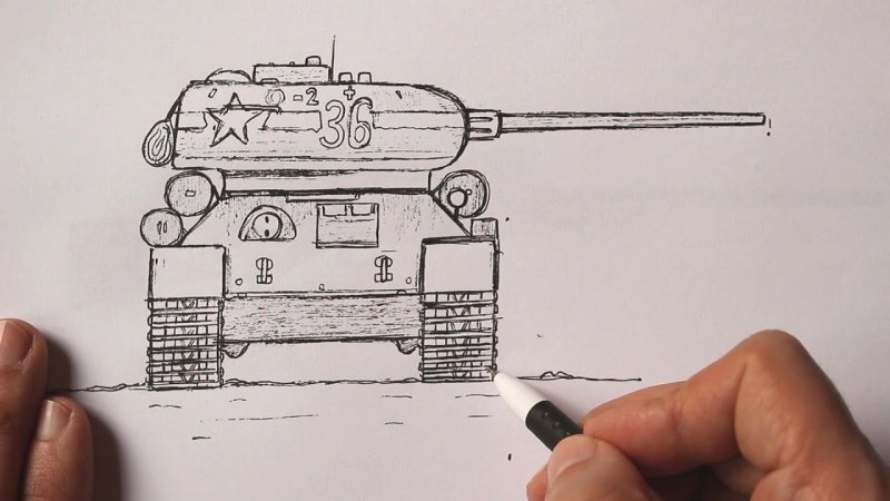 Рисунок танка т 34 легкий