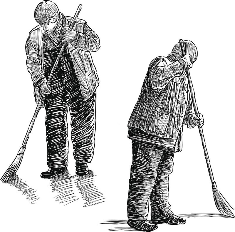 Дворник рисунок для детей