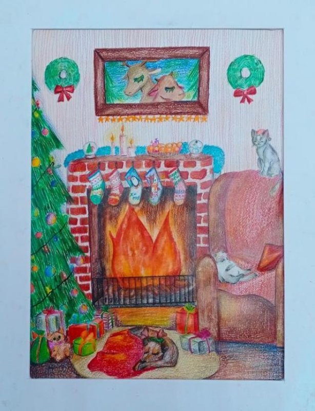 У камелька рисунок