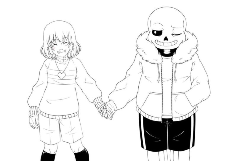 Undertale Sans раскраска
