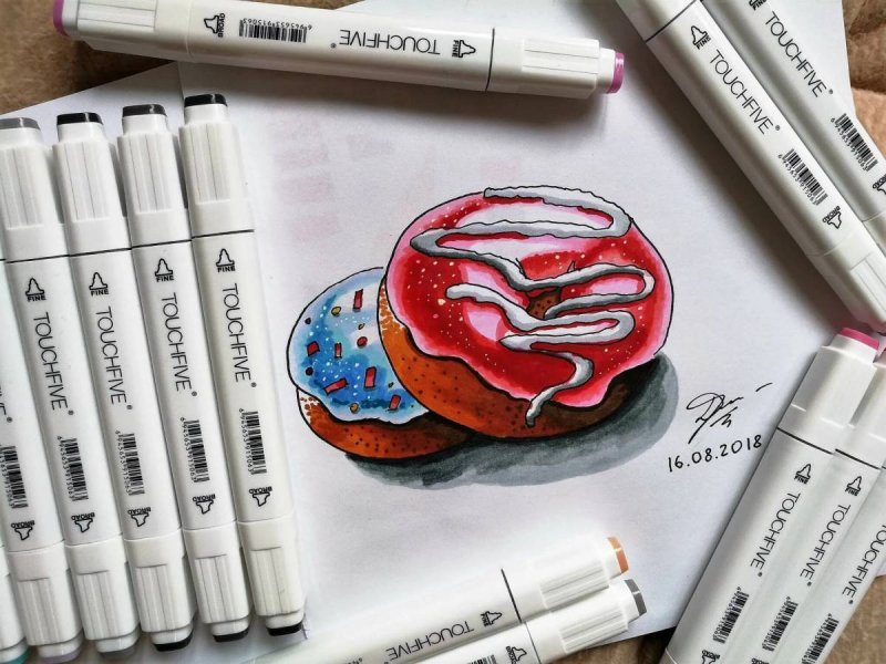 Рисунки маркерами