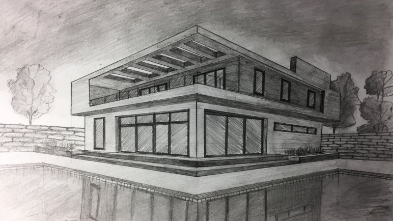 Нарисовать виллу