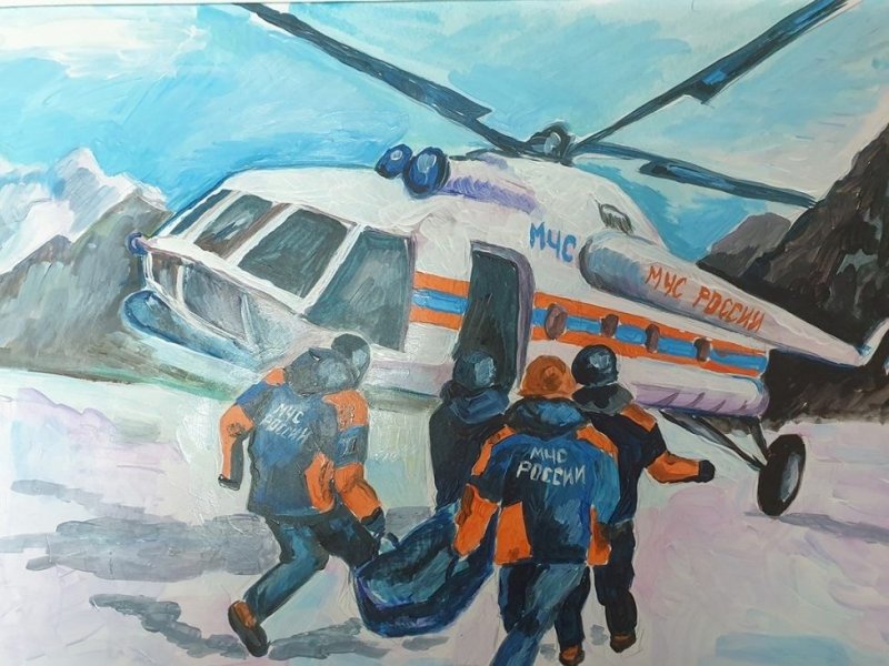 Рисунок на тему спасатели МЧС
