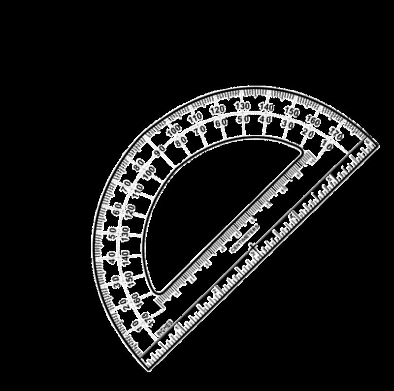 Транспортир трафарет
