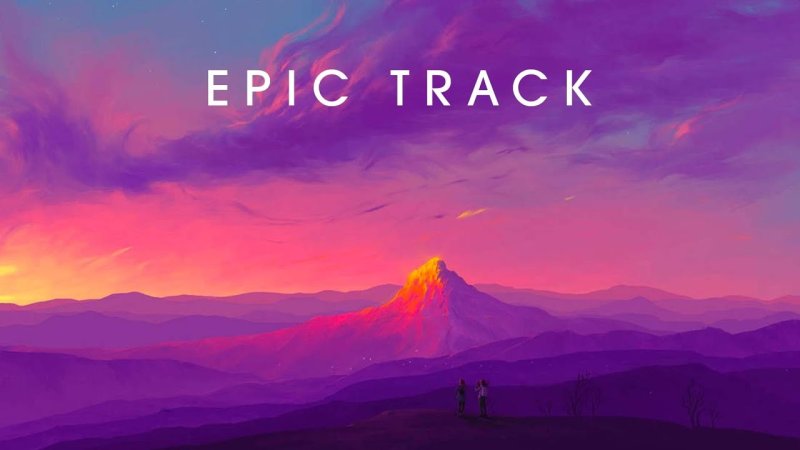 Горный пейзаж в фиолетовых тонах