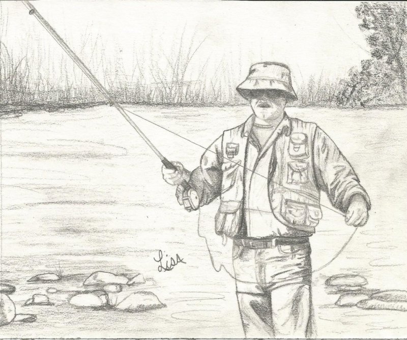 Рыбалка рисунок