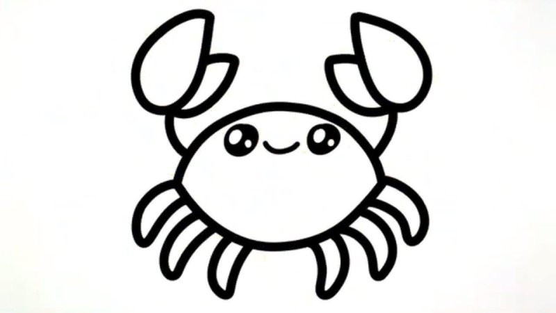 Краб раскраска