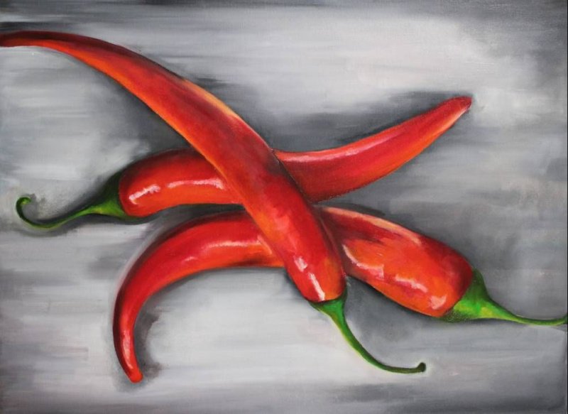 Красный перец в живописи