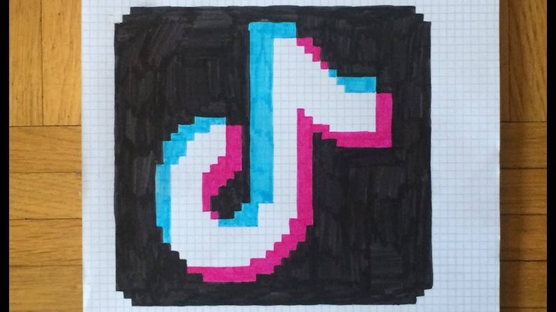 Из тик тока легкие по клеточкам