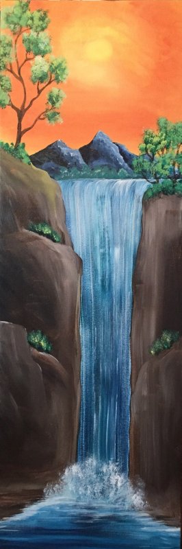 Водопад рисунок