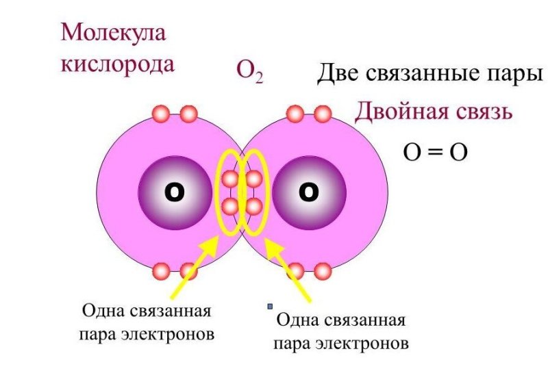 Строение молекулы кислорода схема
