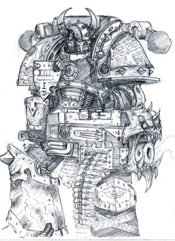 Chaos Space Marine with Heavy Bolter