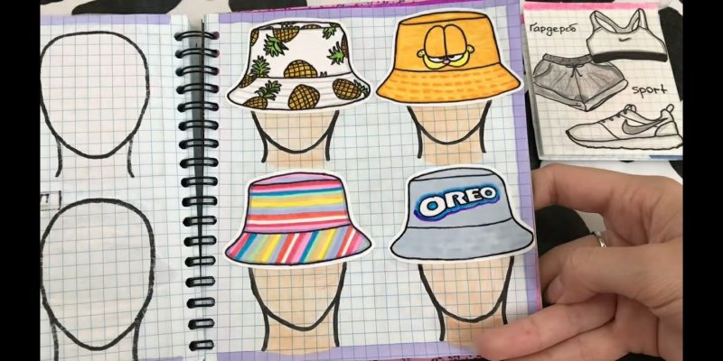 Панамки для срисовки для бумажных сюрпризов