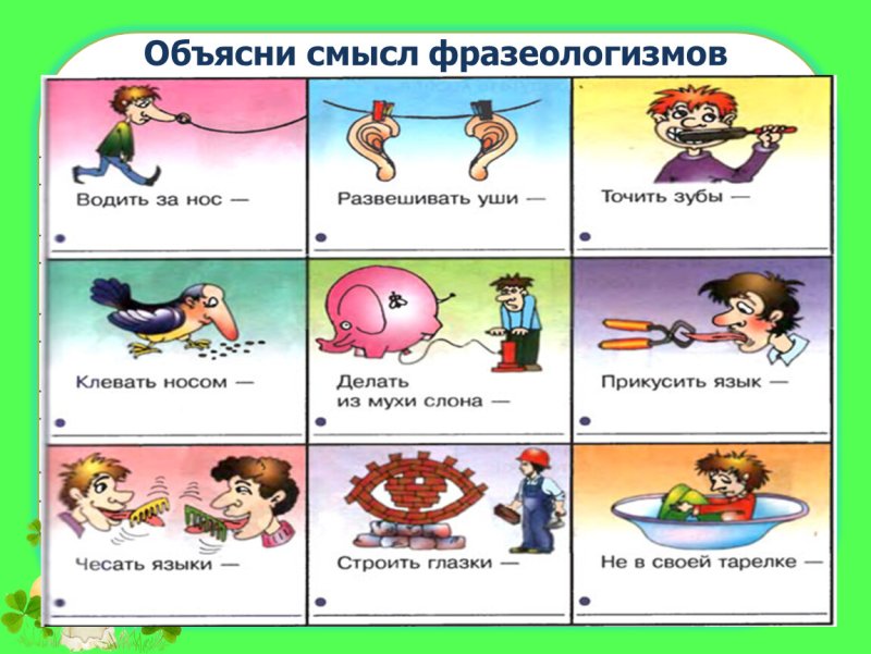 Фразеологизмы в картинках