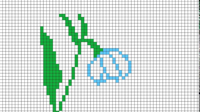 Рисунки по клеточкам цветы