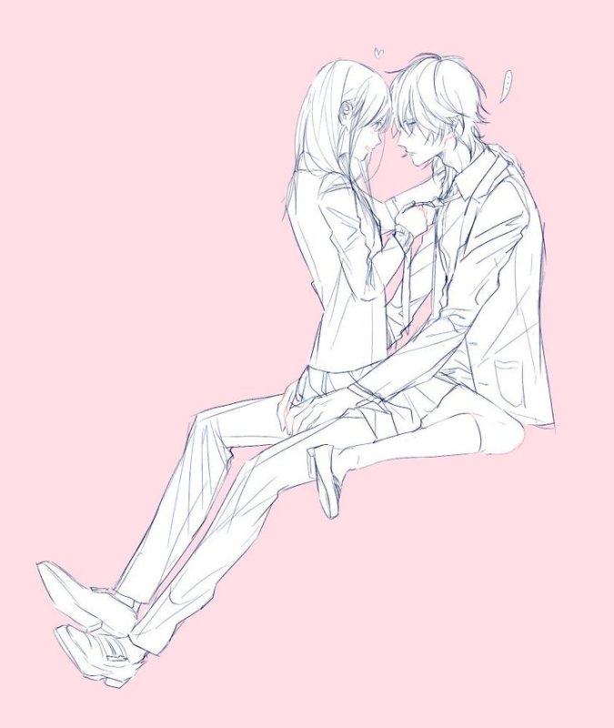 Аниме позы парочек милые