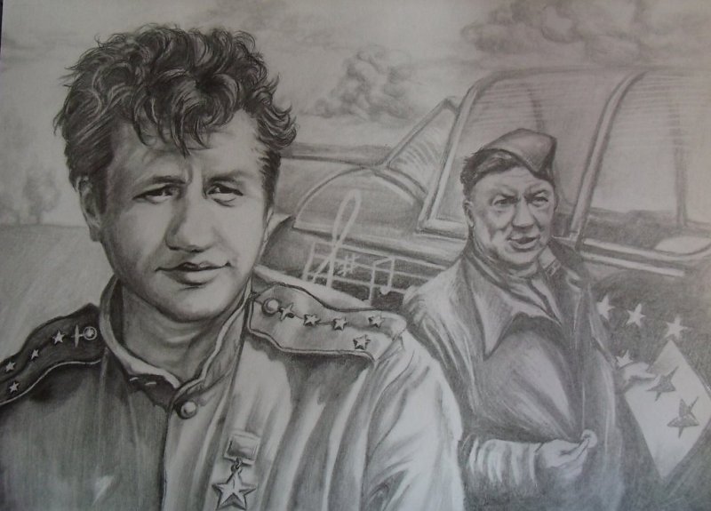 Леонид Быков рисунок