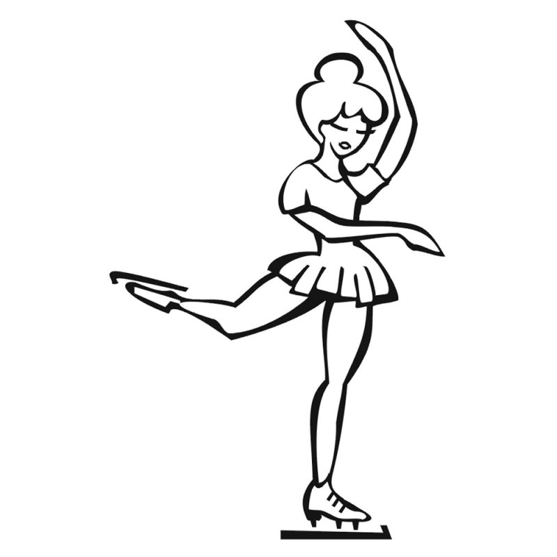 Раскраска фигуристка
