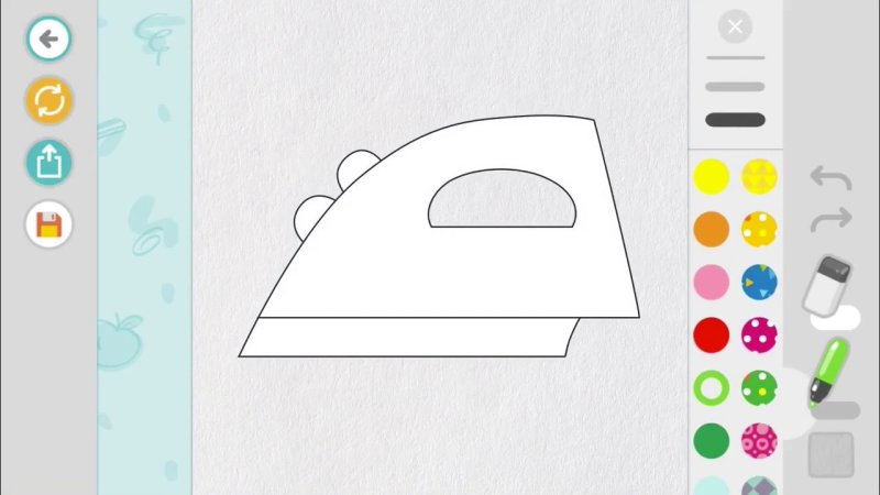 Утюг раскраска для детей