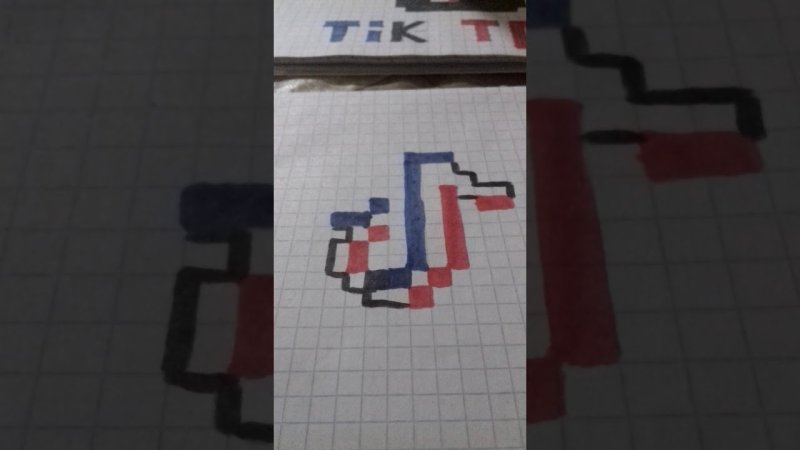 Рисунки по клеточкам тик ток