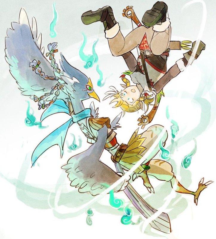 Линк the Legend of Zelda Breath of the Wild арт