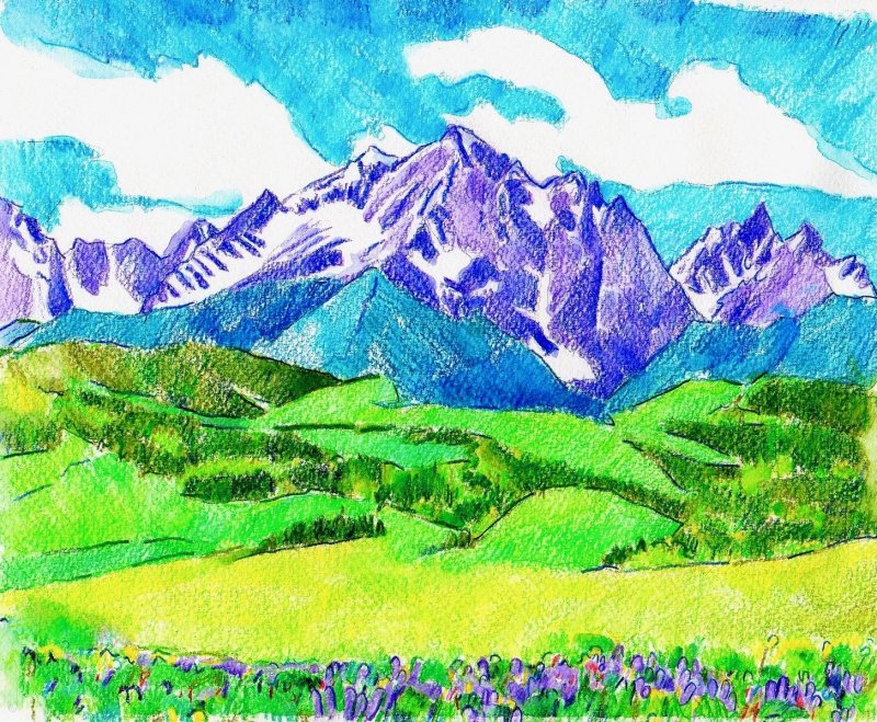 Рисунок на тему горы