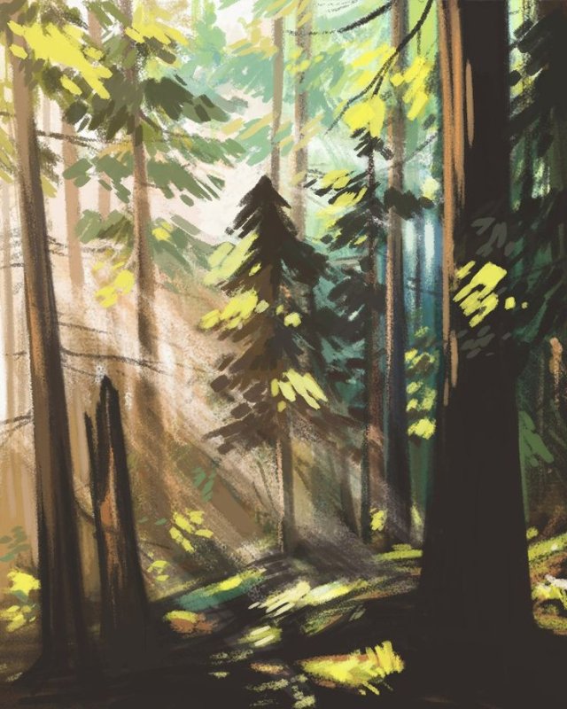 Лес рисунок