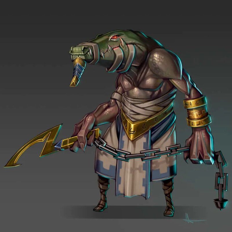 Бог Собек арт