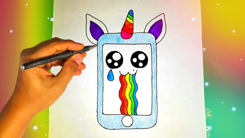 Рисунки для срисовки телефон