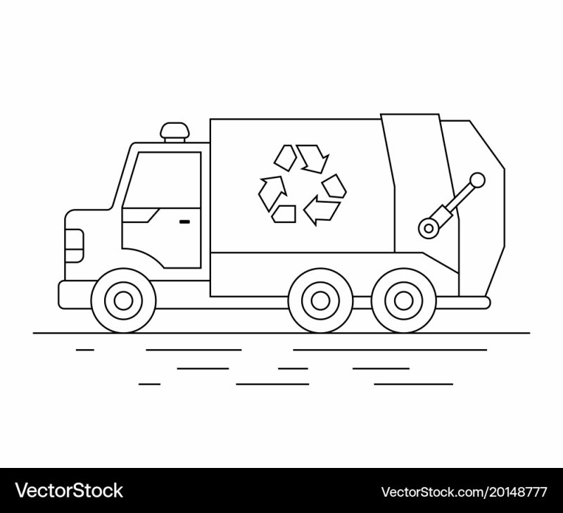 Раскраска мусоровоз
