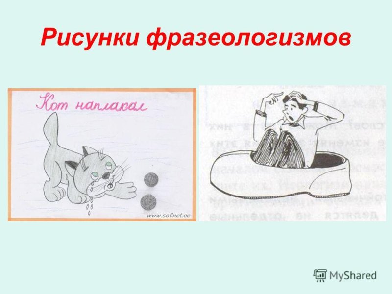 Фразеологизмы рисунки