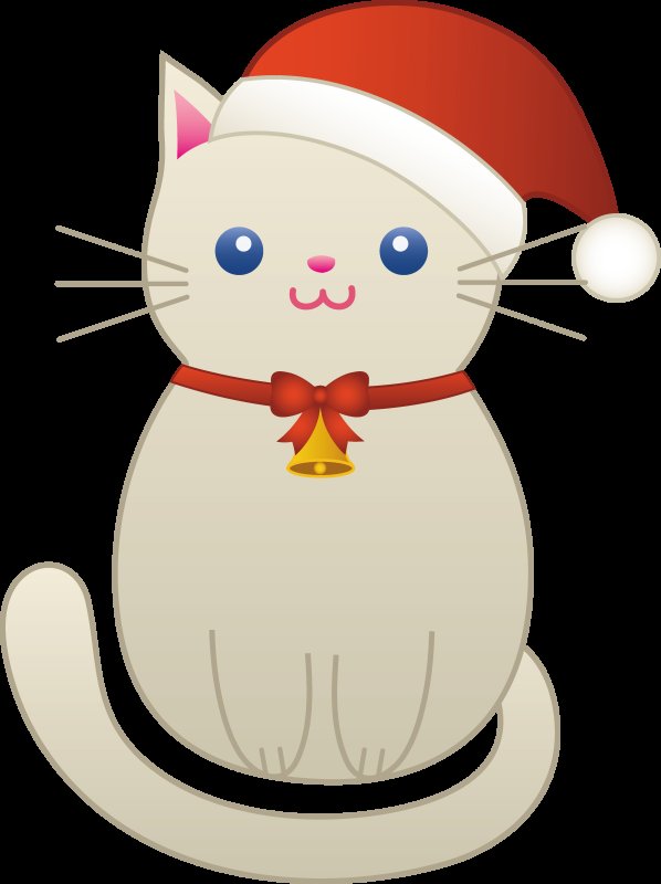 Новогодние коты мультяшные