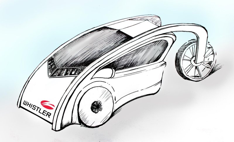 Автомобиль будущего карандашом