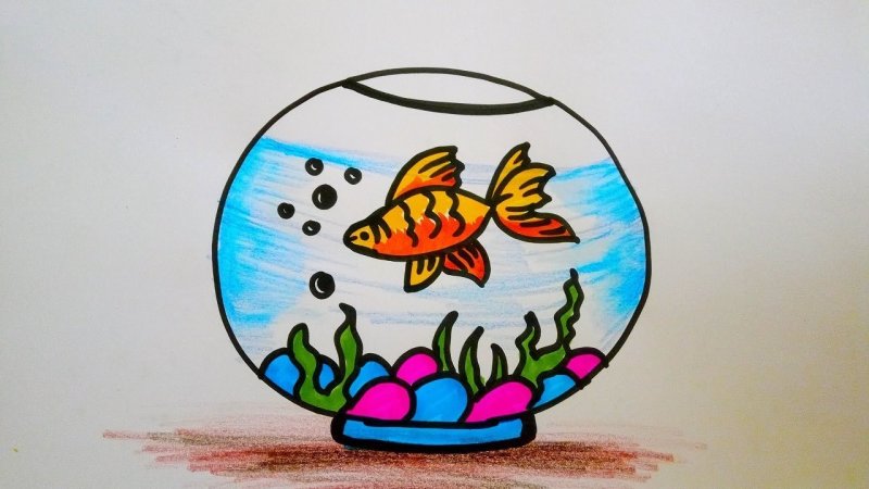 Рисование аквариум