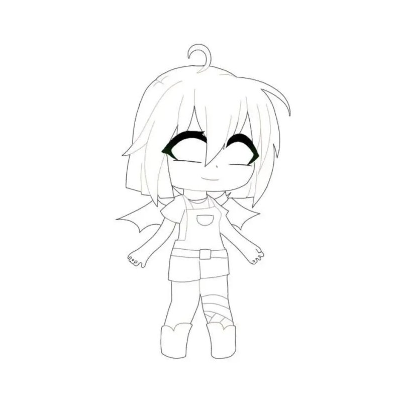 Белый персонаж из Gacha Life