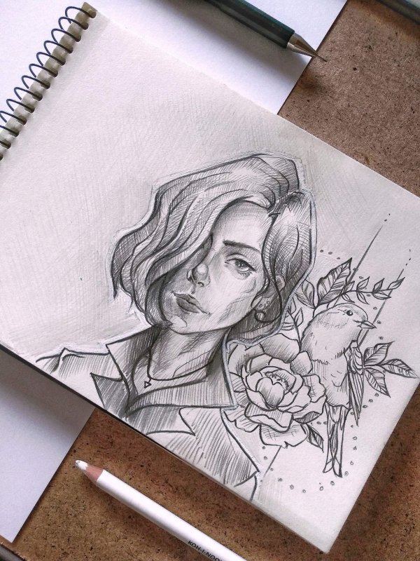 Рисунки на грифеле карандаша