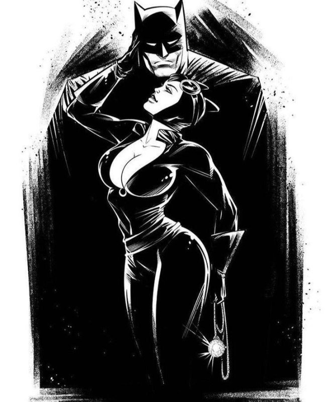 Batman и женщина кошка