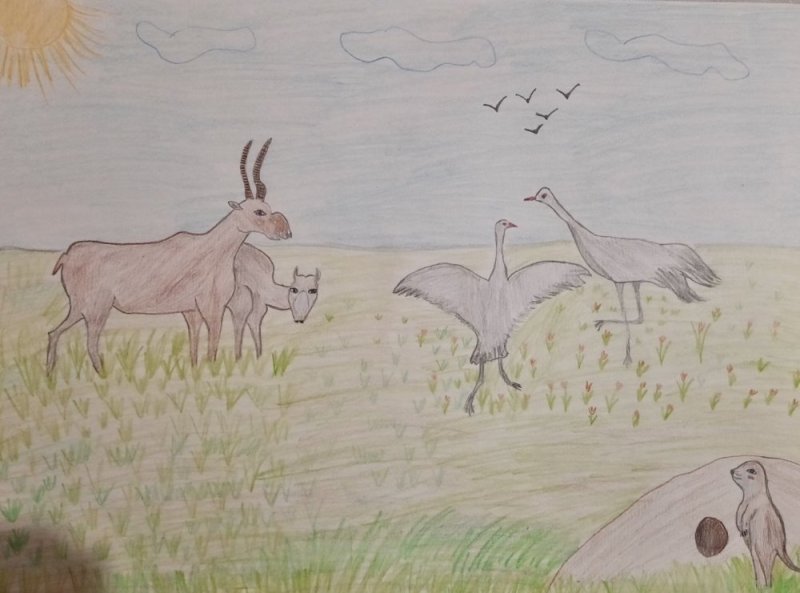 Рисунок на тему степь