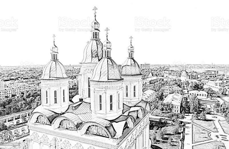 Астраханский Кремль рисунок
