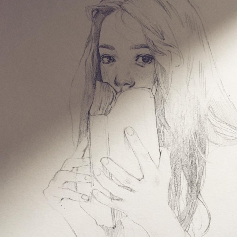 Рисунок девочки карандашом